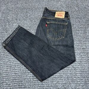 Y2K Levis Mens 501 Jeans 38x30 Black Gray Wash Straight Leg Button Fly Denim